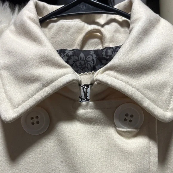 dELiA*s Women's Cream Pea Coat - Picture 8 of 9